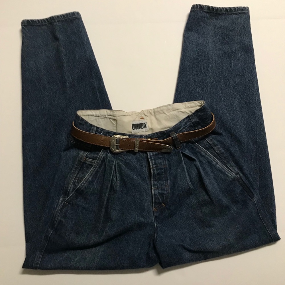 VTG Union Bay Pleat Ultra High Rise Straight Jean